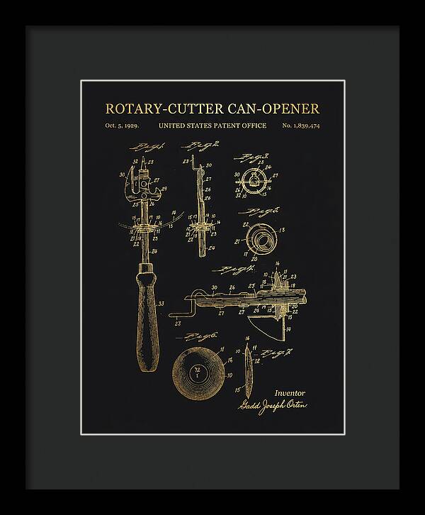 Rotary Cutter Can Opener Gold Patent Us1839474a