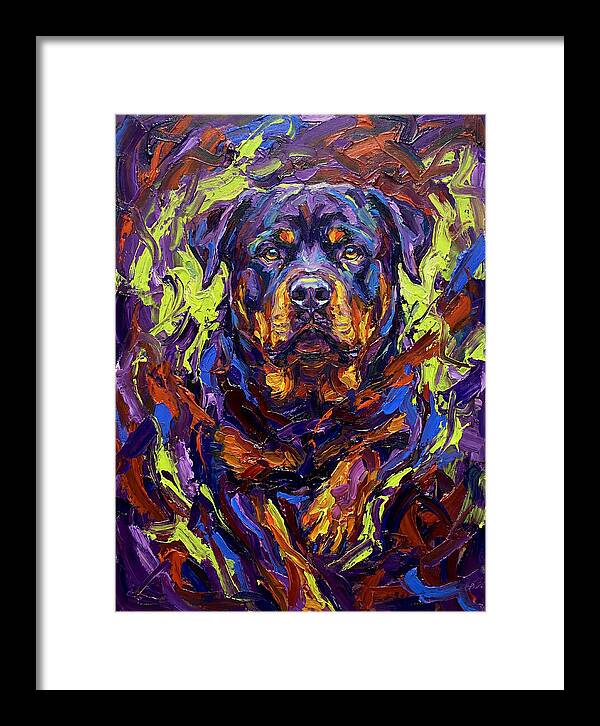 Rottweiler In Expressionist Style