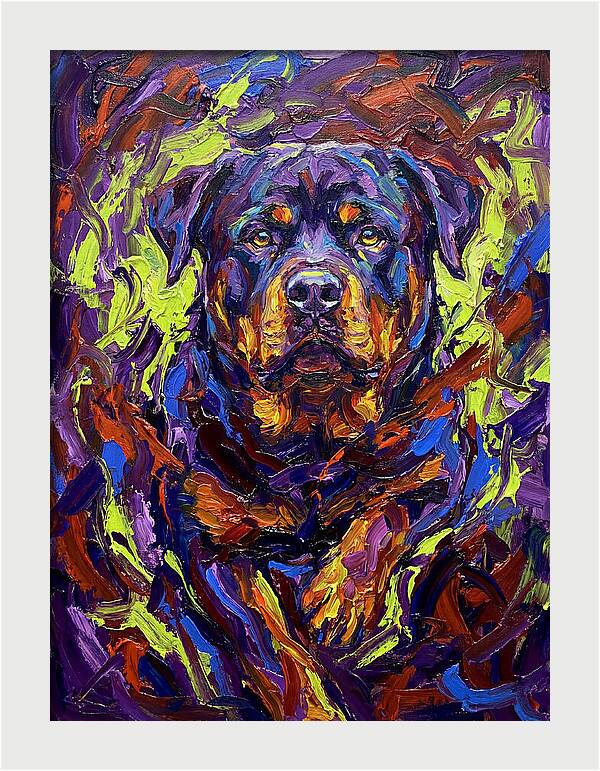 Rottweiler In Expressionist Style