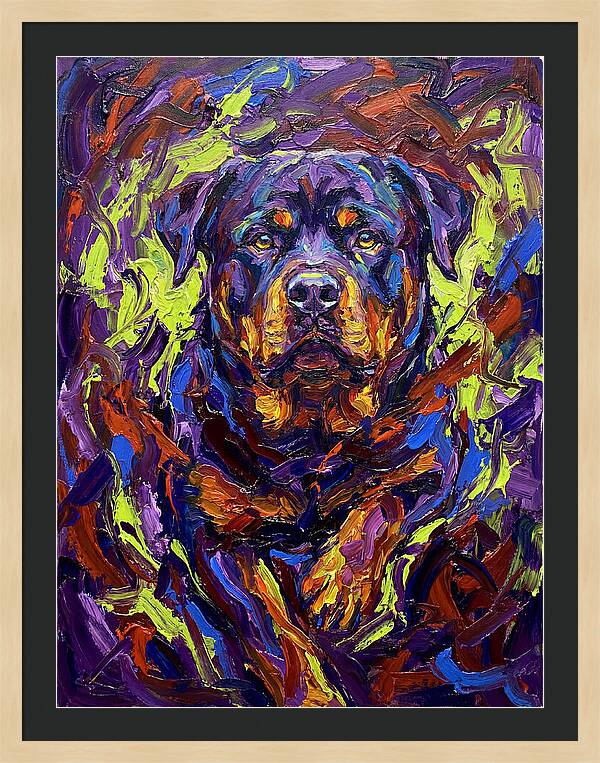 Rottweiler In Expressionist Style