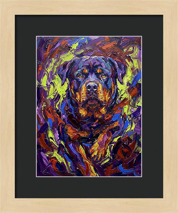 Rottweiler In Expressionist Style