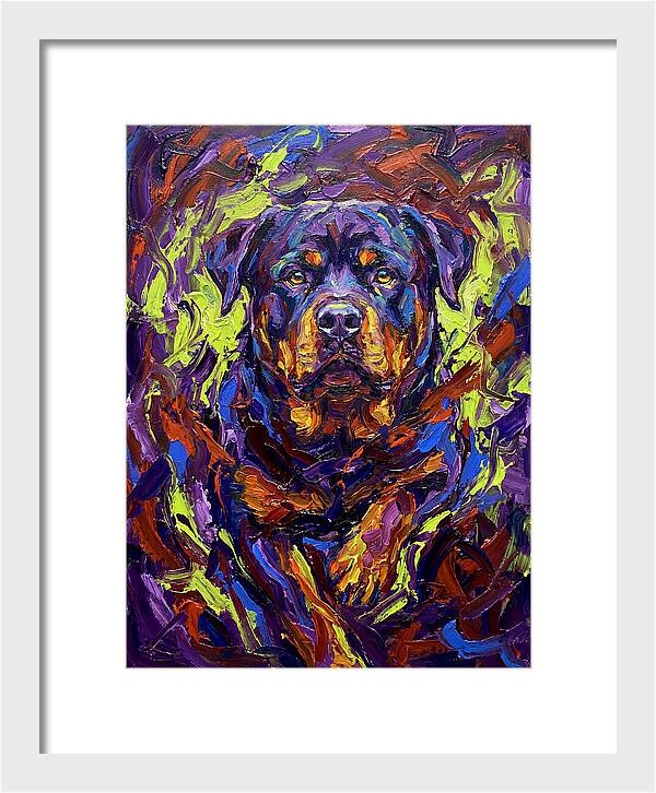 Rottweiler In Expressionist Style
