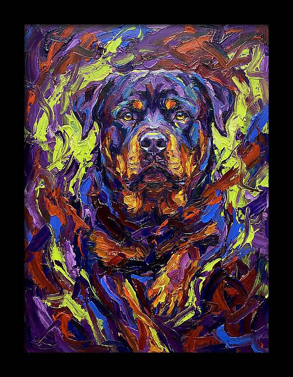 Rottweiler In Expressionist Style