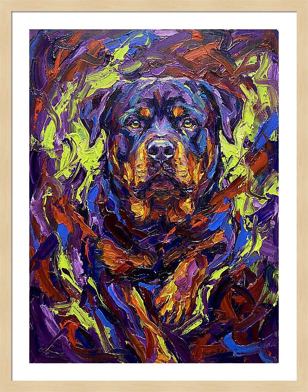 Rottweiler In Expressionist Style