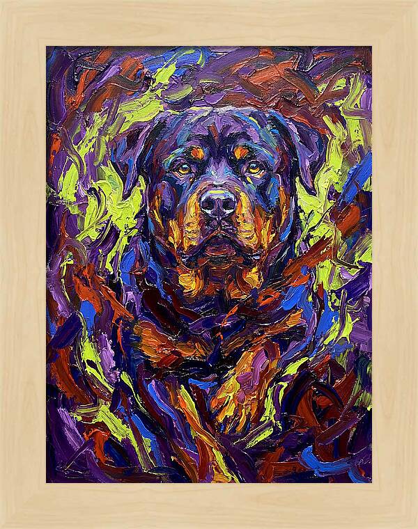 Rottweiler In Expressionist Style