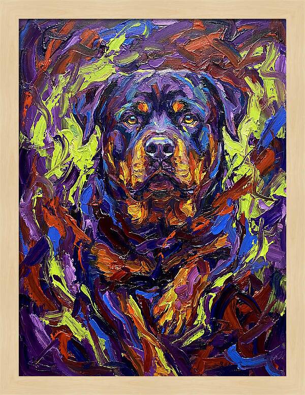 Rottweiler In Expressionist Style
