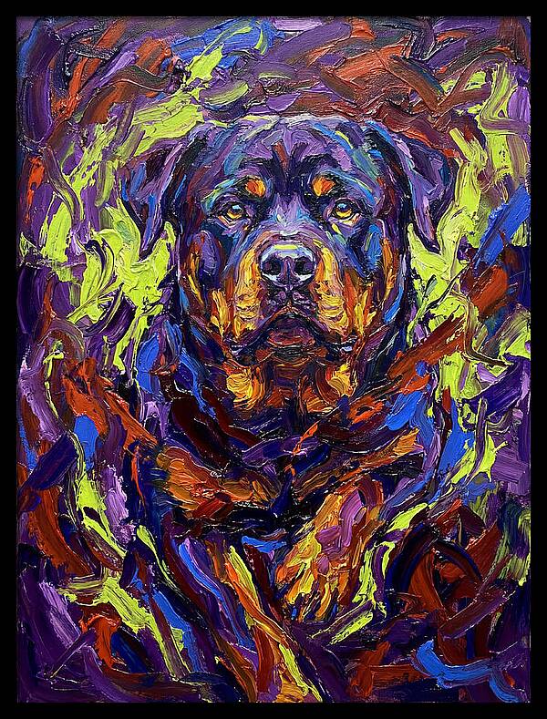 Rottweiler In Expressionist Style