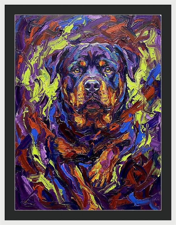 Rottweiler In Expressionist Style