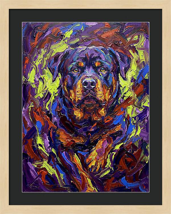 Rottweiler In Expressionist Style