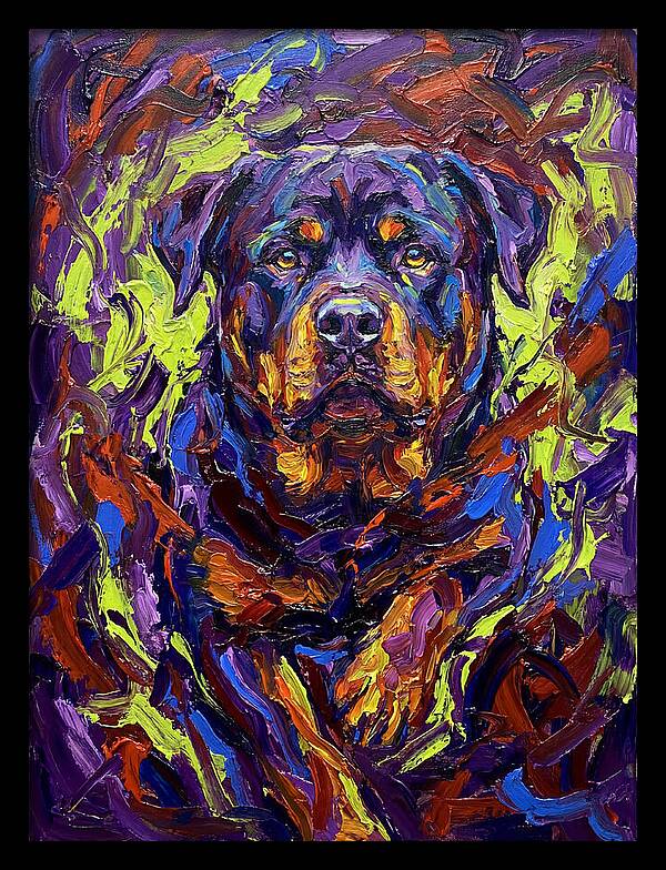 Rottweiler In Expressionist Style