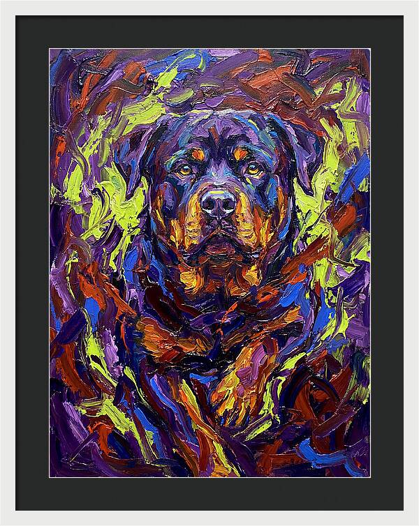 Rottweiler In Expressionist Style