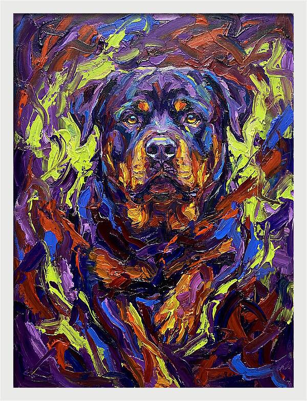 Rottweiler In Expressionist Style