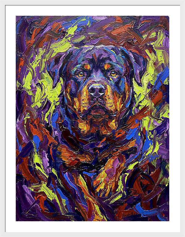 Rottweiler In Expressionist Style