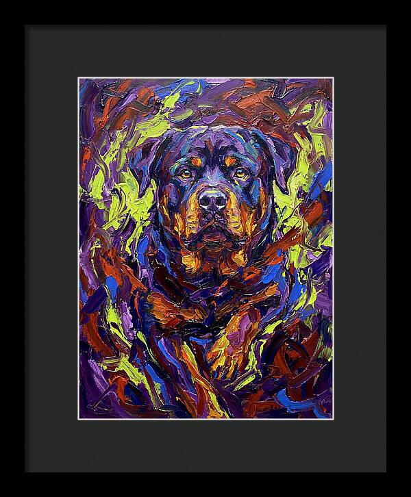 Rottweiler In Expressionist Style
