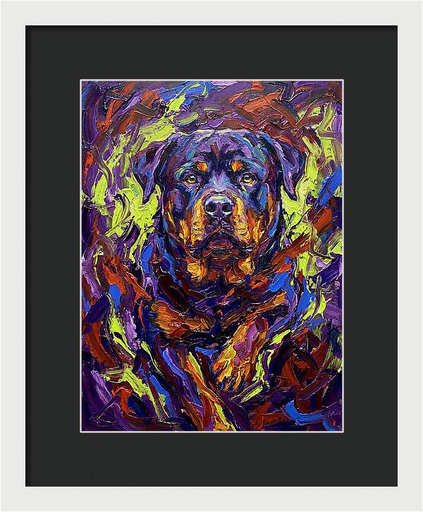 Rottweiler In Expressionist Style