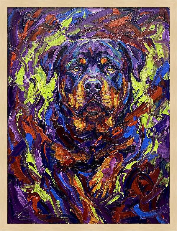 Rottweiler In Expressionist Style