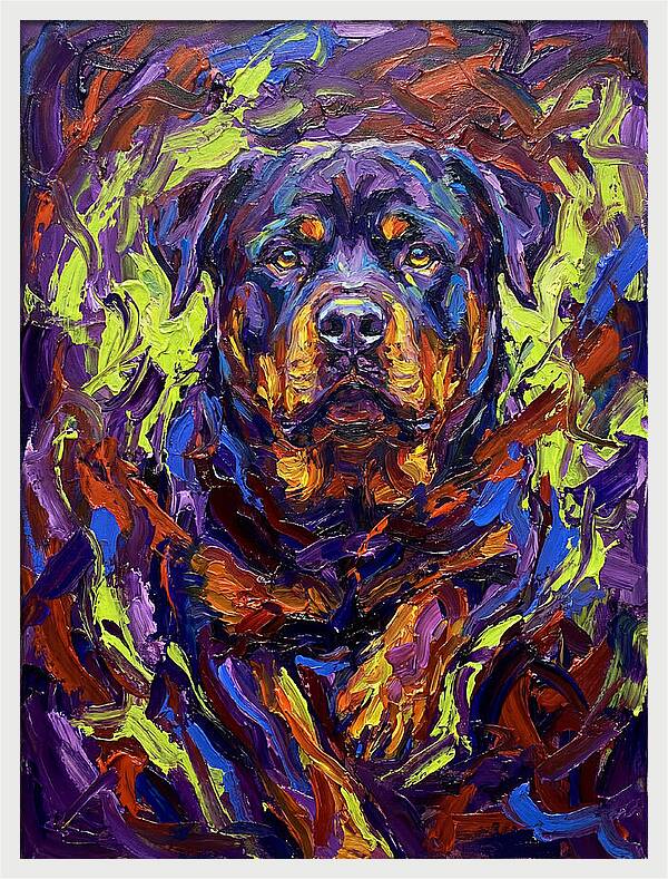 Rottweiler In Expressionist Style