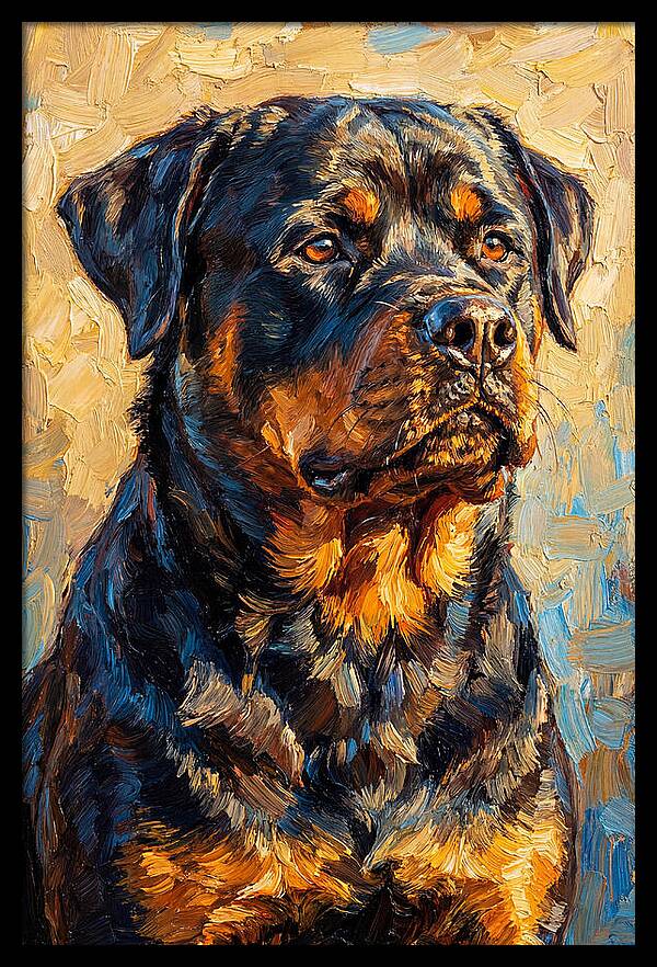 Rottweiler In Mediterranean Light