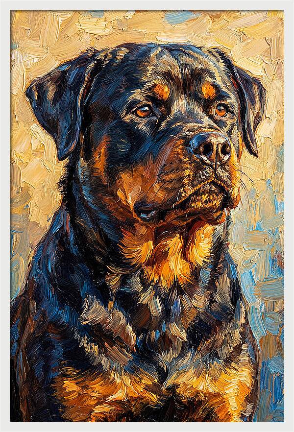 Rottweiler In Mediterranean Light