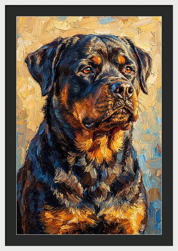 Rottweiler In Mediterranean Light