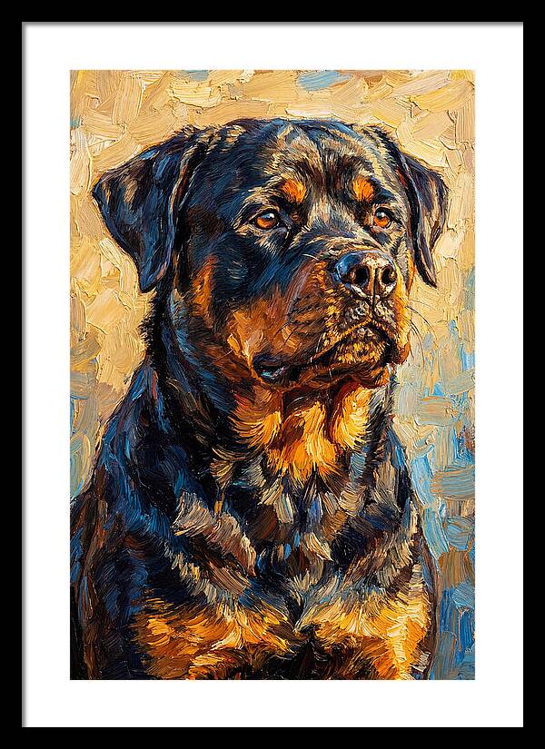 Rottweiler In Mediterranean Light