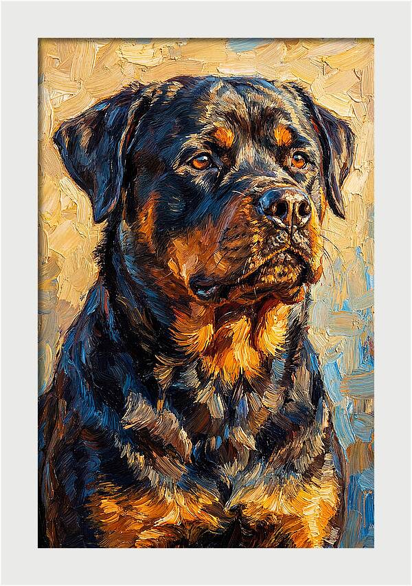 Rottweiler In Mediterranean Light