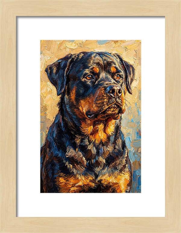 Rottweiler In Mediterranean Light