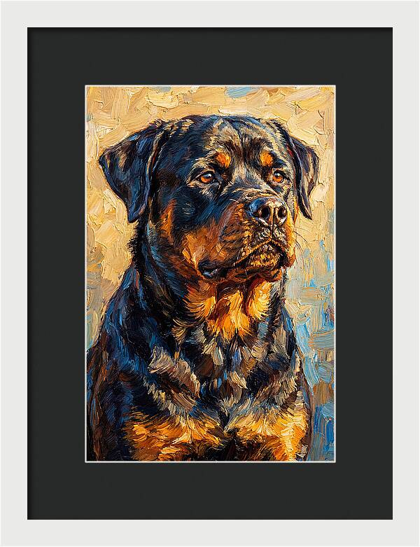 Rottweiler In Mediterranean Light