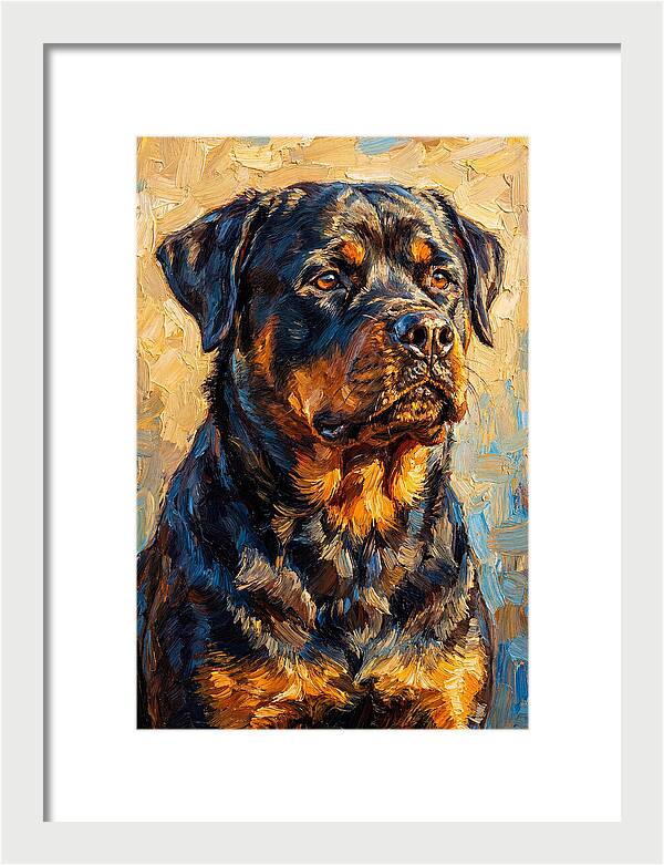 Rottweiler In Mediterranean Light