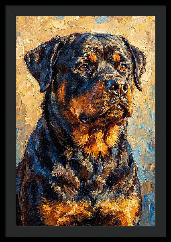Rottweiler In Mediterranean Light