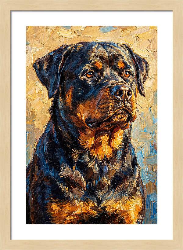 Rottweiler In Mediterranean Light