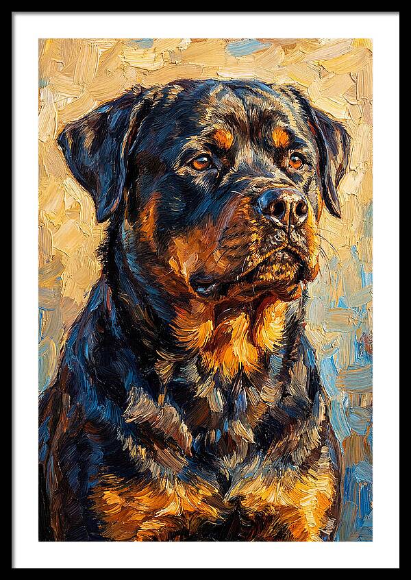Rottweiler In Mediterranean Light