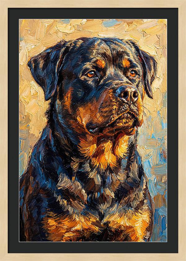 Rottweiler In Mediterranean Light