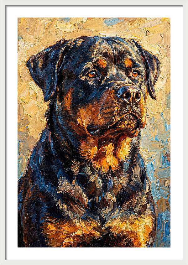Rottweiler In Mediterranean Light
