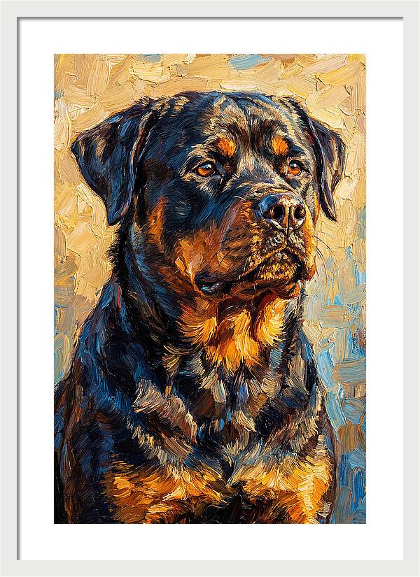 Rottweiler In Mediterranean Light