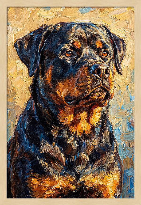 Rottweiler In Mediterranean Light