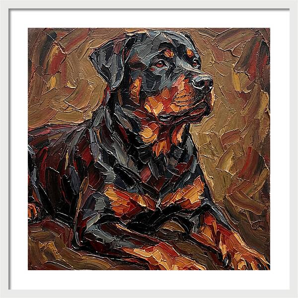 Rottweiler In Palette Knife Style