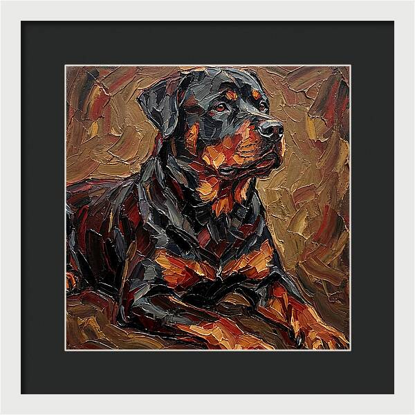 Rottweiler In Palette Knife Style