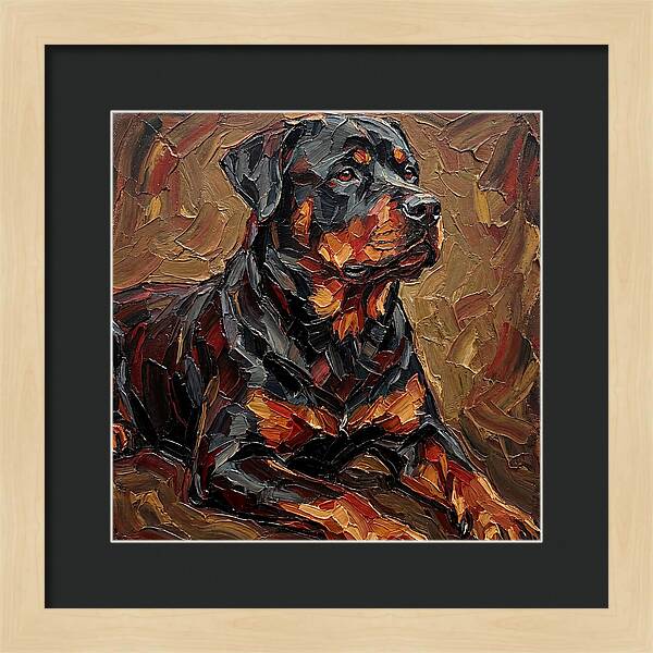 Rottweiler In Palette Knife Style