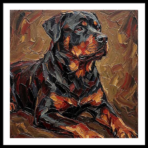 Rottweiler In Palette Knife Style
