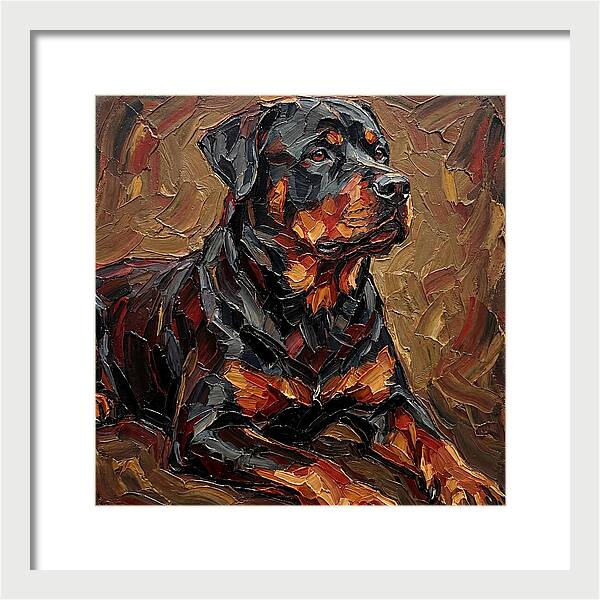 Rottweiler In Palette Knife Style