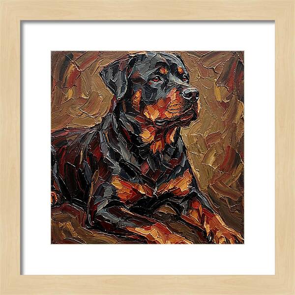 Rottweiler In Palette Knife Style