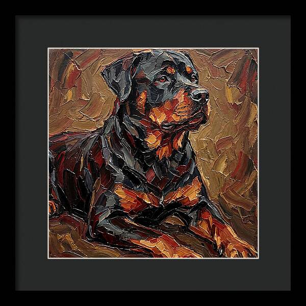 Rottweiler In Palette Knife Style