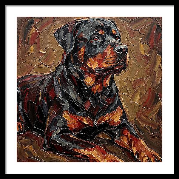 Rottweiler In Palette Knife Style