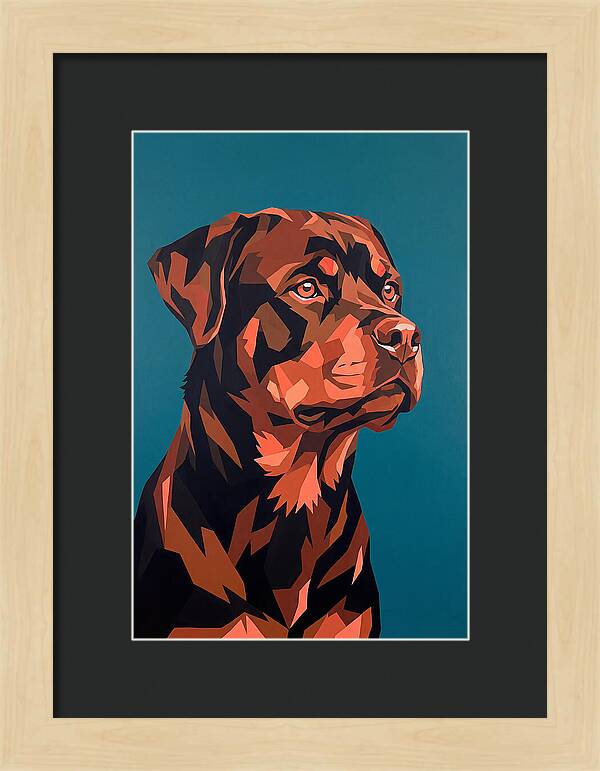 Rottweiler Portrait In Pop Art Style