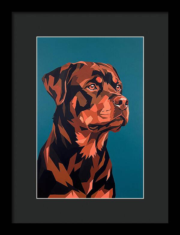 Rottweiler Portrait In Pop Art Style