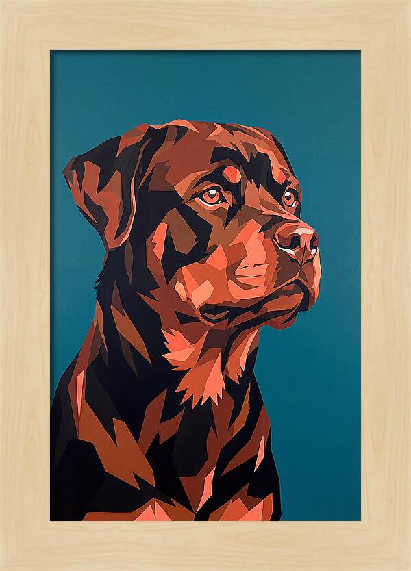 Rottweiler Portrait In Pop Art Style