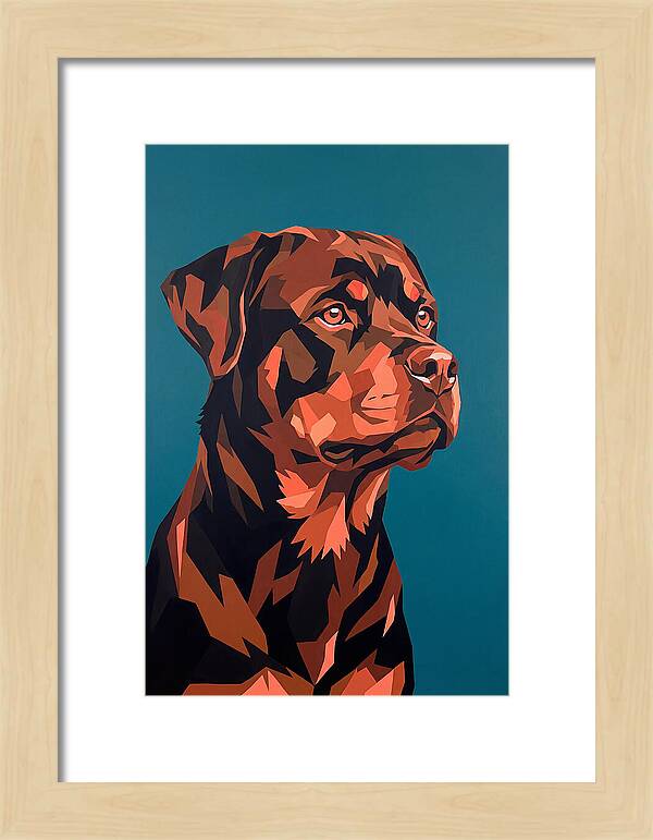 Rottweiler Portrait In Pop Art Style