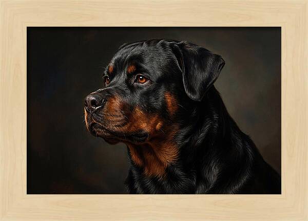 Rottweiler Portrait In Realism