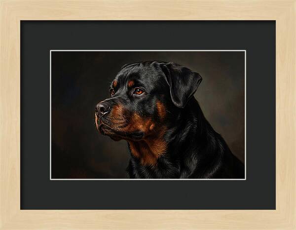 Rottweiler Portrait In Realism